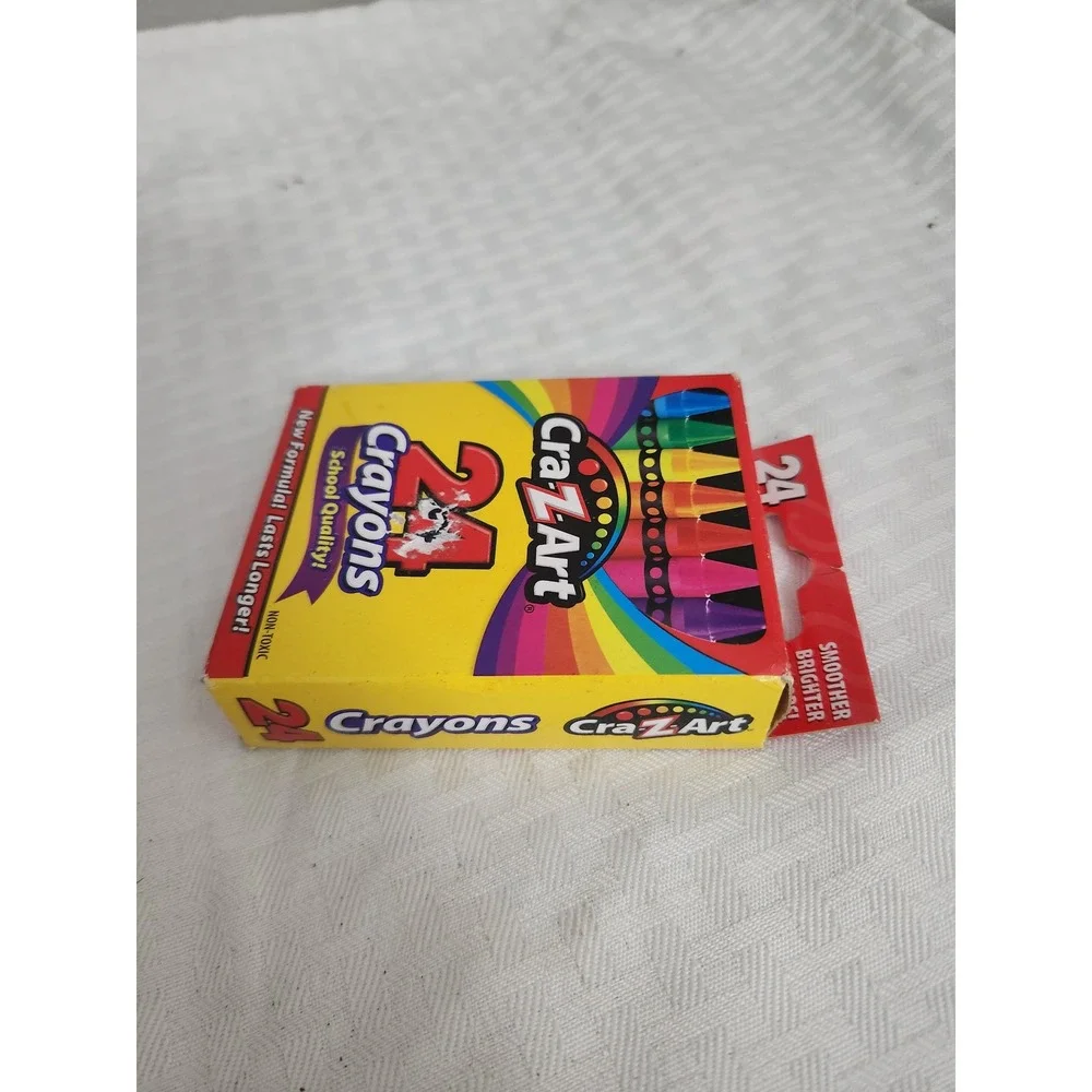 Cra-Z-Art 24 Count Crayons School Quality Non-Toxic Brighter Colors 10201
